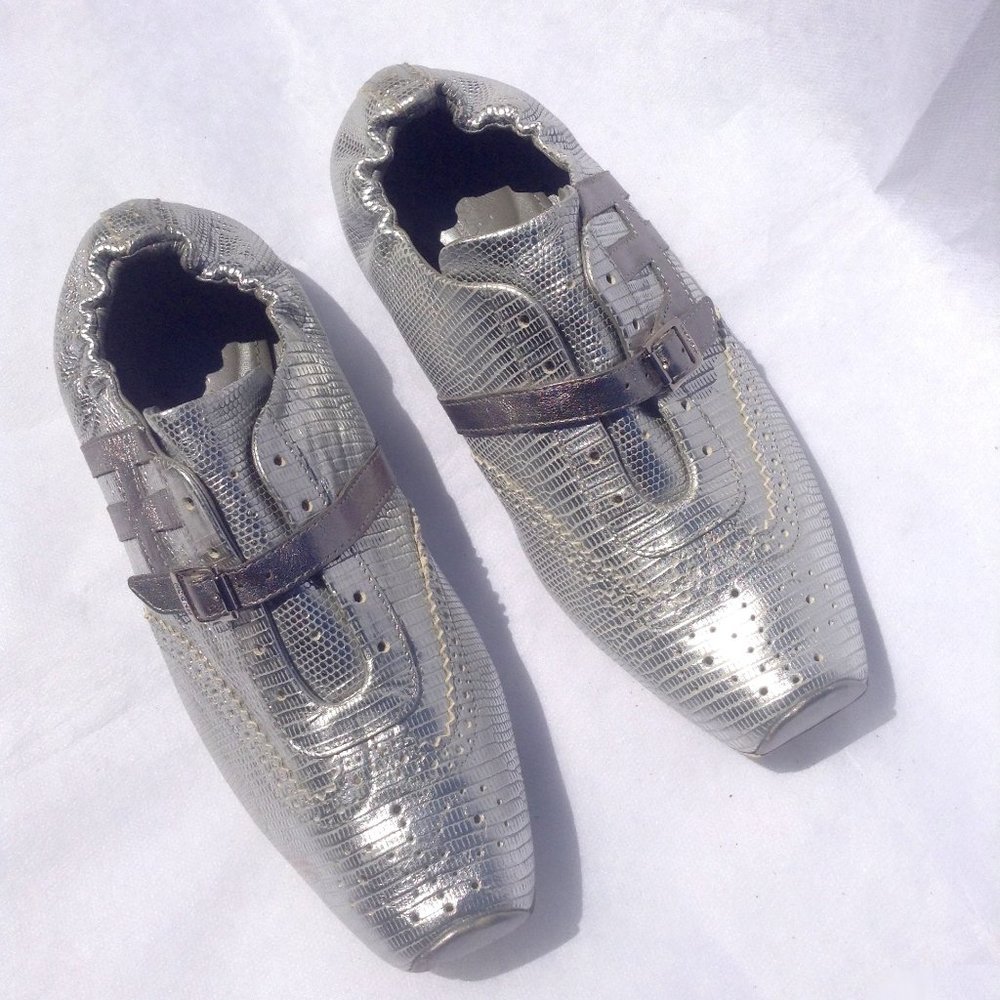 HOGAN PROGETTO Silver Metallic Sneakers